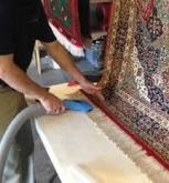 Cleaning fringe of rug