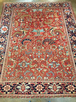 Antique Heriz or Serapi from Northwestern Part of Iran or Persia. 10'5"x13'